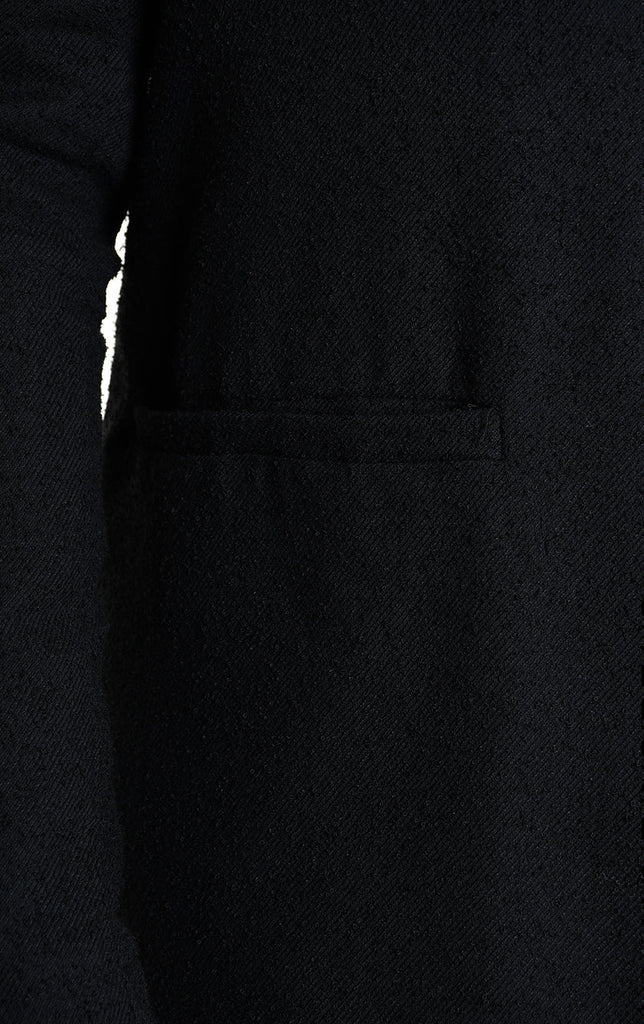 3B M1133 BLAZER Regular Fit in Bouclé, Black. LA HAINE INSIDE US