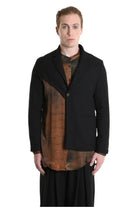 3B M1134 BLAZER Regular Fit, Asymmetrical, in Bouclé, Black. LA HAINE INSIDE US