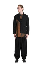3B M1134 BLAZER Regular Fit, Asymmetrical, in Bouclé, Black. LA HAINE INSIDE US
