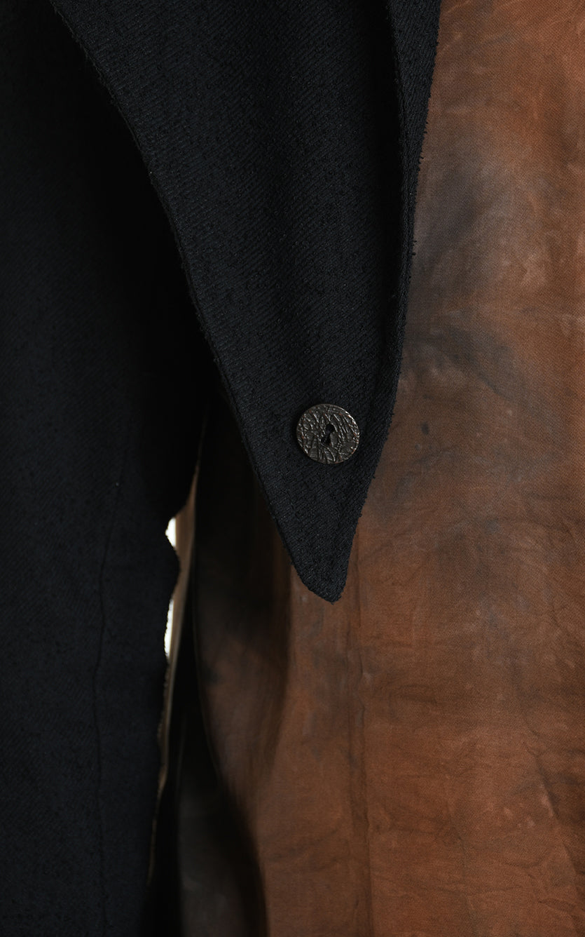 3B M1134 BLAZER Regular Fit, Asymmetrical, in Bouclé, Black. LA HAINE INSIDE US