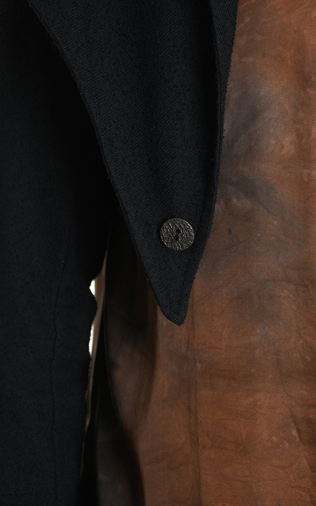 3B M1134 BLAZER Regular Fit, Asymmetrical, in Bouclé, Black. LA HAINE INSIDE US