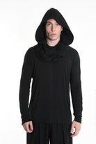 3B M1135 SCARF Hood Boucle Black UNISEX LA HAINE INSIDE US