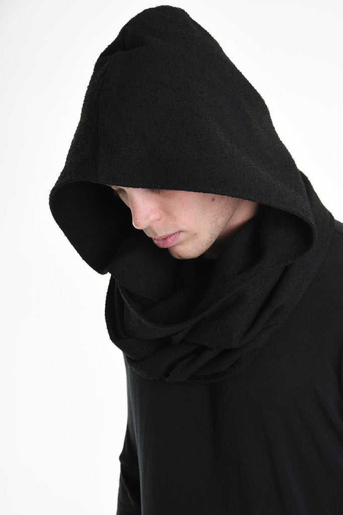 3B M1135 SCARF Hood Boucle Black UNISEX LA HAINE INSIDE US