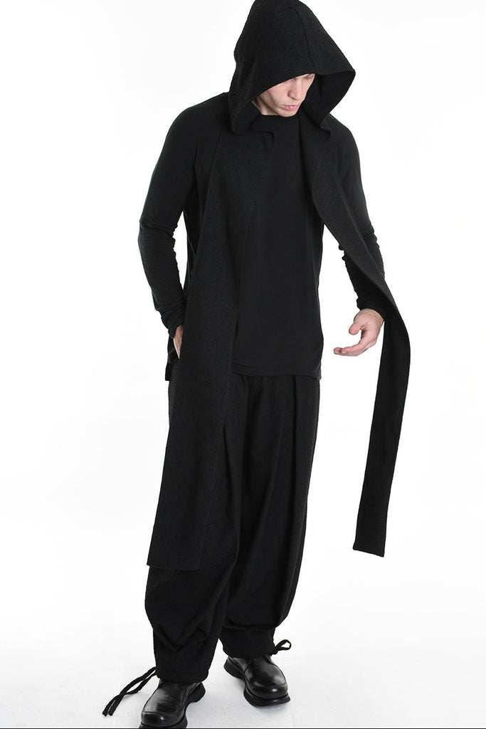 3B M1135 SCARF Hood Boucle Black UNISEX LA HAINE INSIDE US