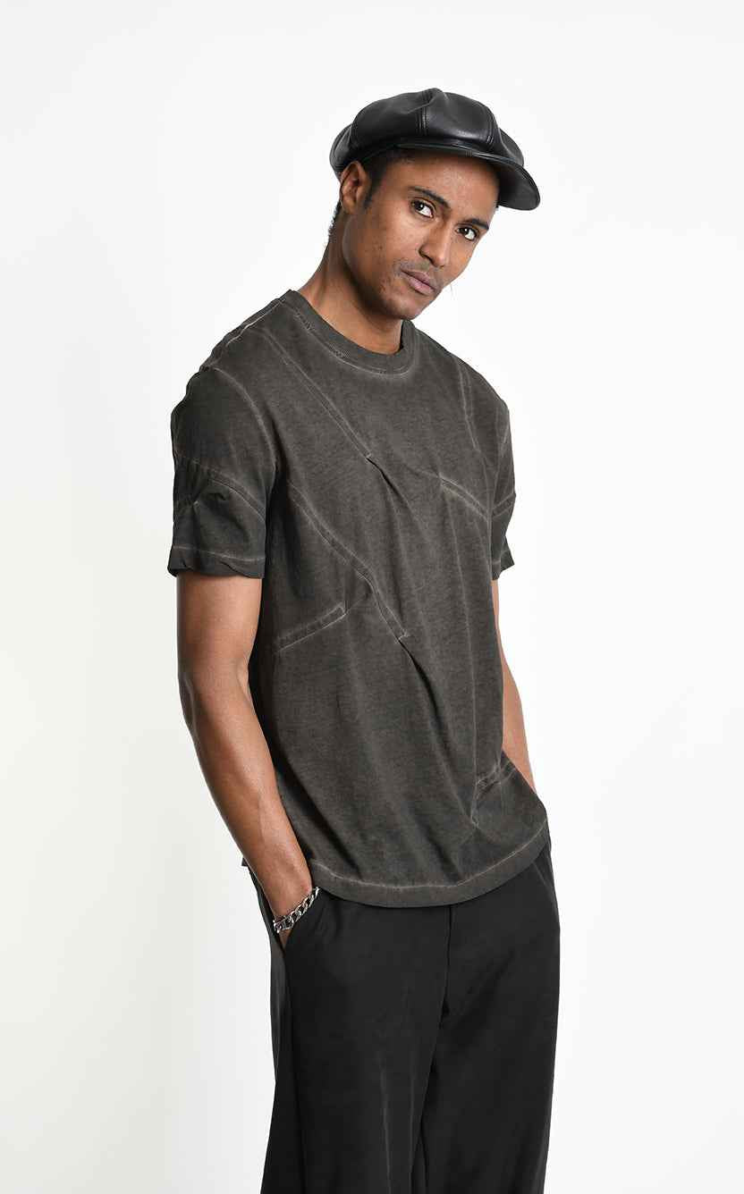 3B M1294 T-SHIRT Comfort Cotton Dyed Cold Mud