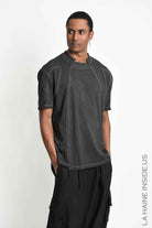 3B M1295 T-SHIRT Oversize Cotton Dyed Cold Grey