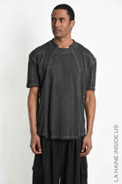 3B M1295 T-SHIRT Oversize Cotton Dyed Cold Grey