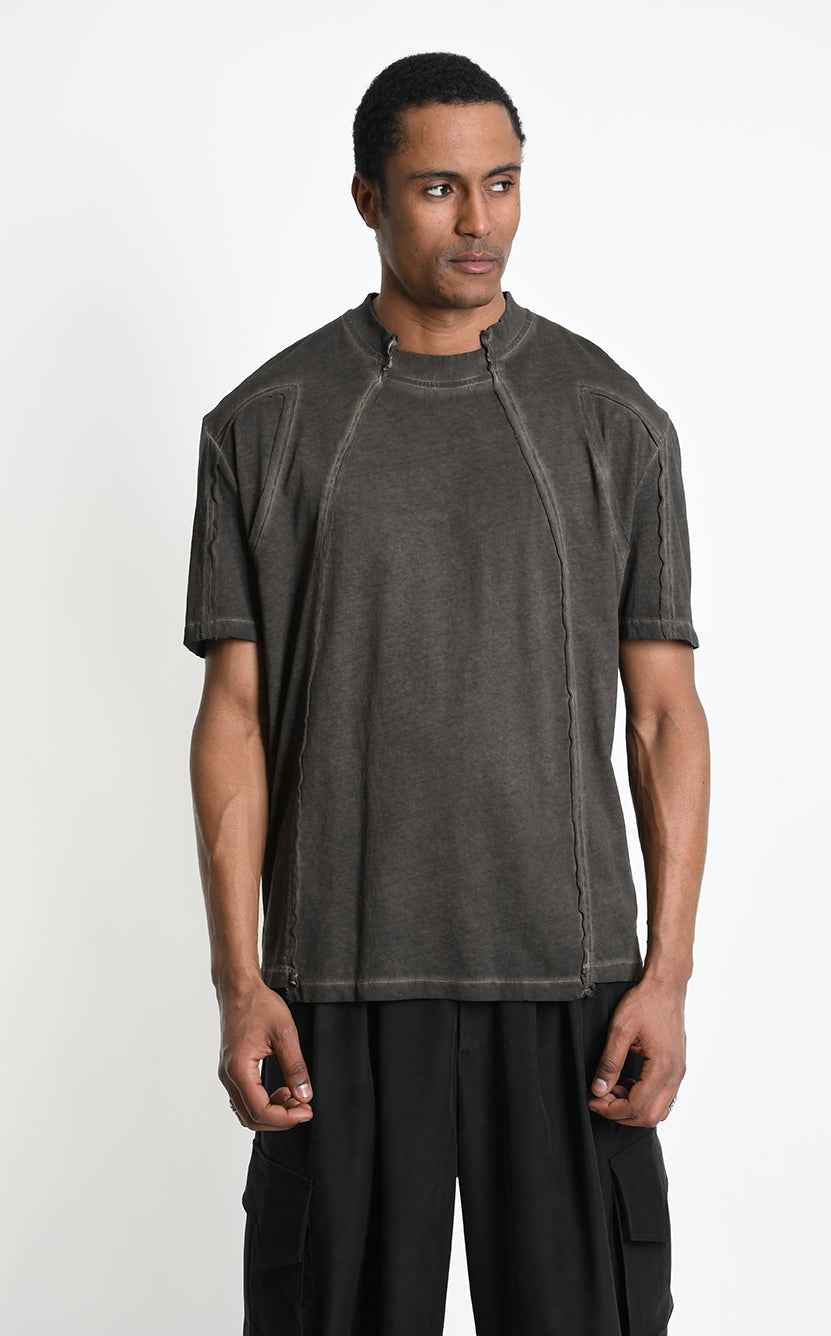 3B M1295 T-SHIRT Oversize Cotton Dyed Cold Mud