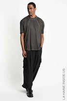 3B M1295 T-SHIRT Oversize Cotton Dyed Cold Mud