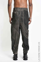 3B M1318 Cargo Over Trousers - Cold-Dyed Cotton Mesh Velvet Inserts Unisex Made in Italy