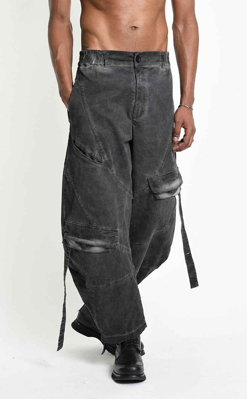 3B M1323 CARGO Over Balloon Cotton Dyed Cold Grey