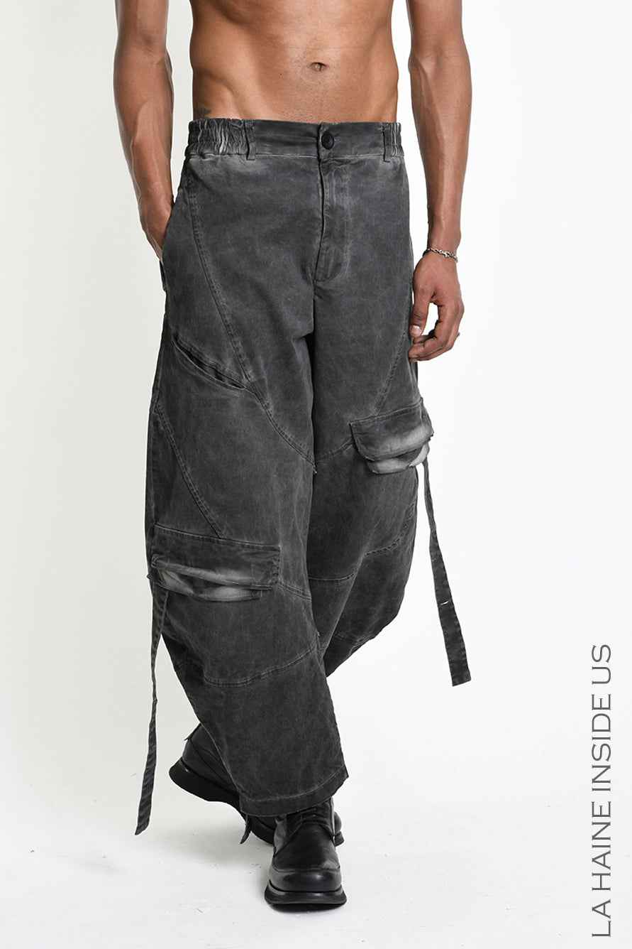 3B M1323 CARGO Over Balloon Cotton Dyed Cold Grey