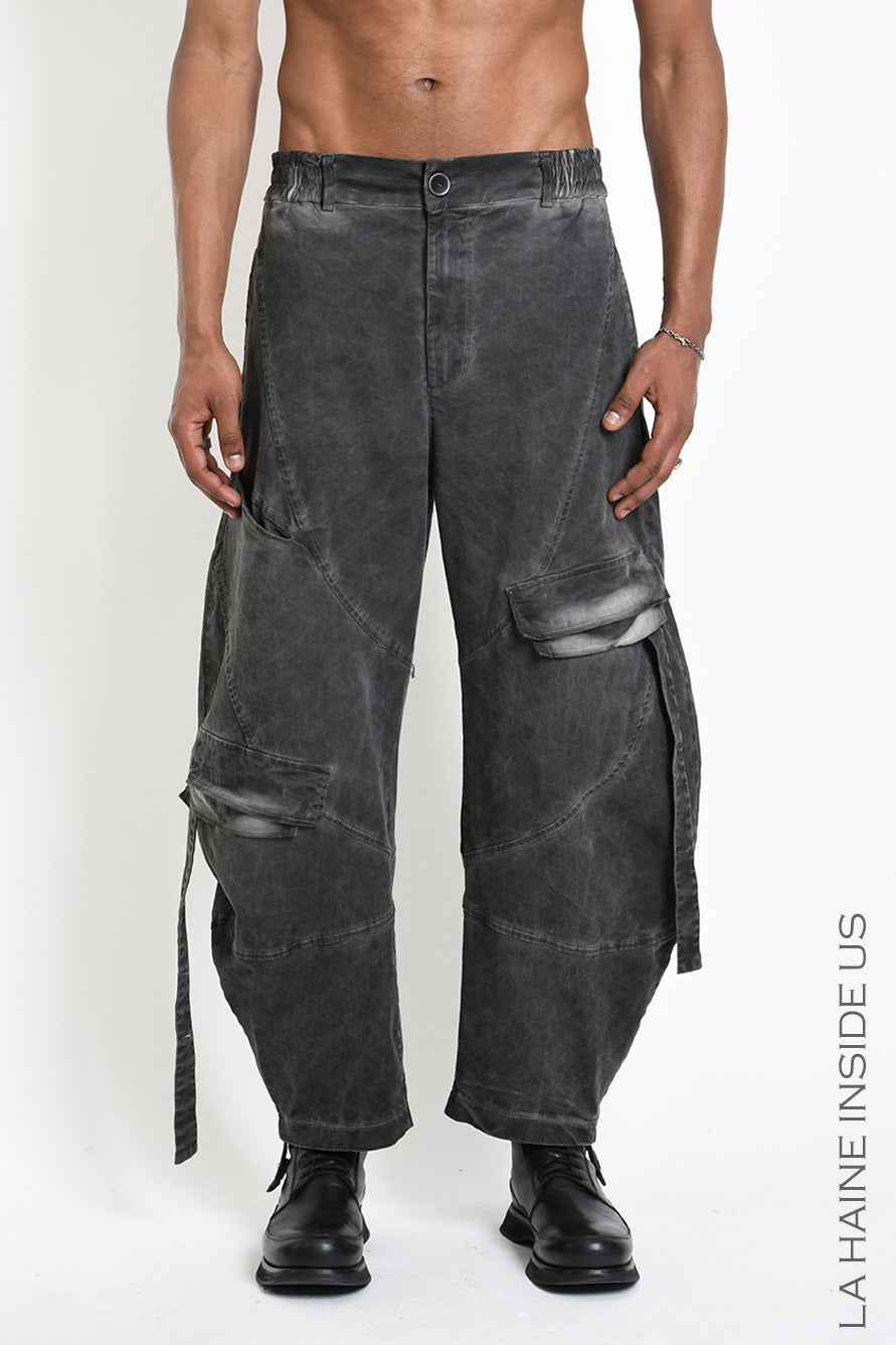 3B M1323 CARGO Over Balloon Cotton Dyed Cold Grey