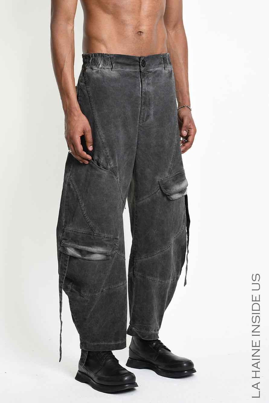 3B M1323 CARGO Over Balloon Cotton Dyed Cold Grey