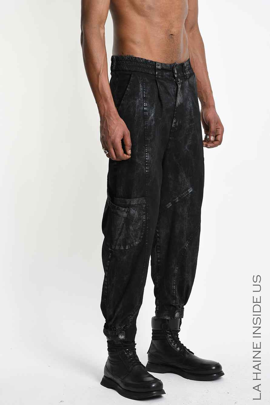 3B M1327 CARGO Over Gabardina Coated Black
