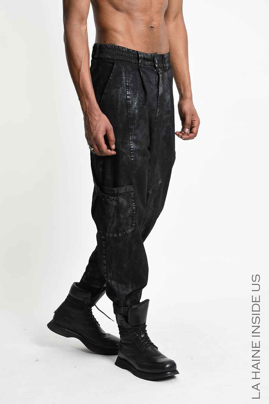 3B M1327 CARGO Over Gabardina Coated Black