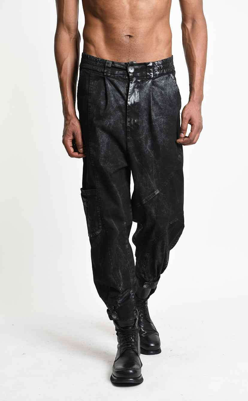 3B M1327 CARGO Over Gabardina Coated Black