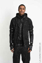 3B M1328 JACKET Blazer Regular Cotton Coated Black