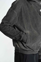 3B M1329 Sweatshirt - Mud Cold-Dyed Stretch Velvet Oversized Men's LA HAINE INSIDE US