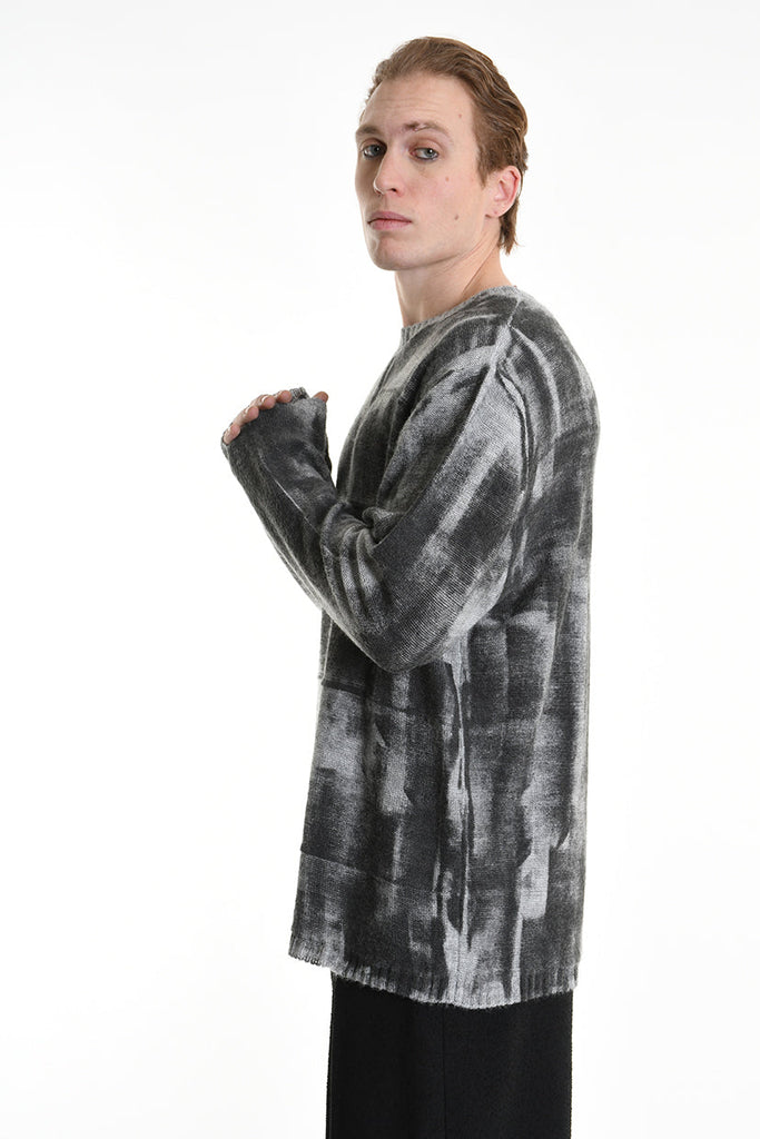 3K M1194 REGULAR KNITWEAR Gauge 7 with Roller Treatment Black LA HAINE INSIDE US