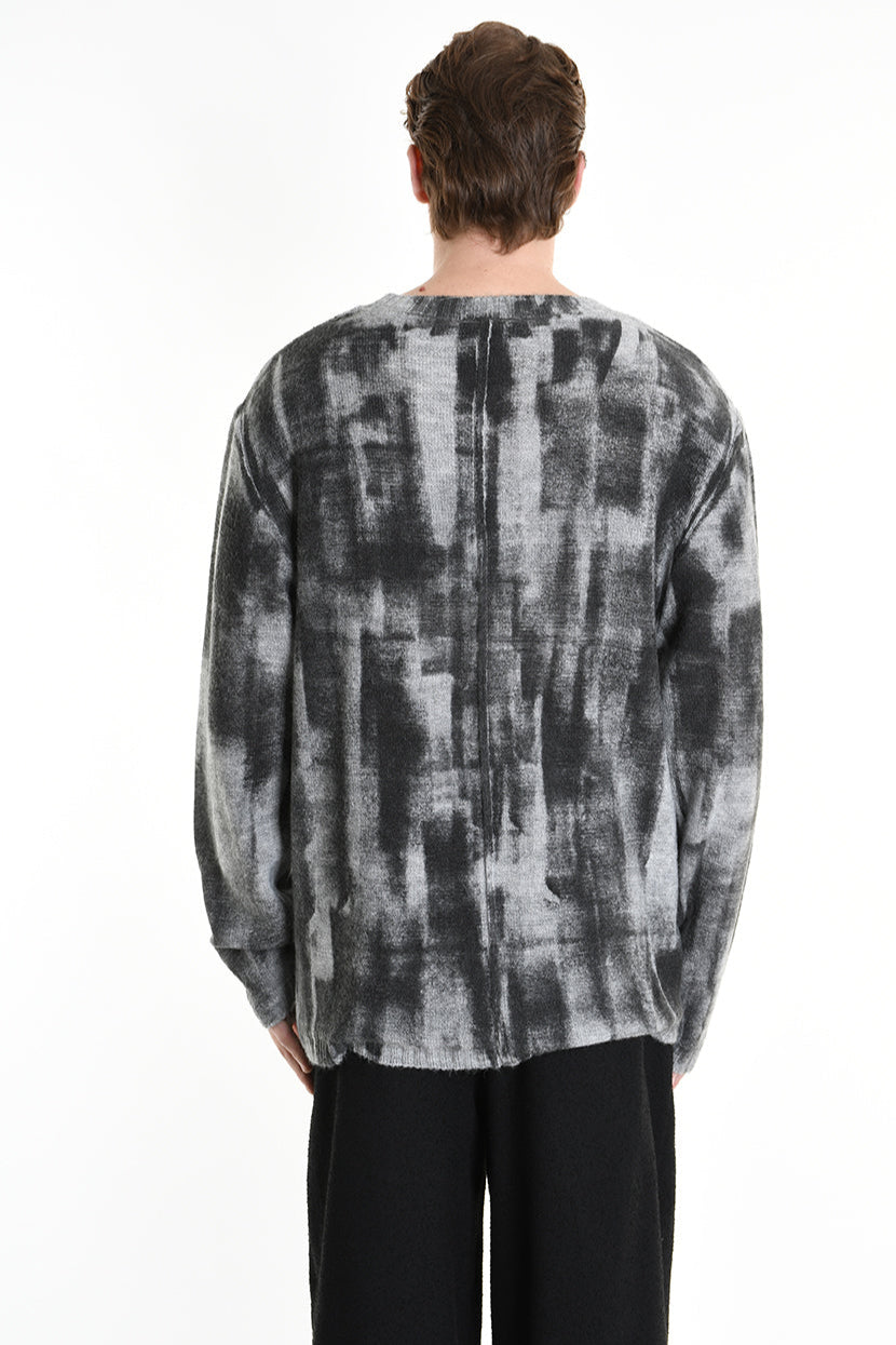 3K M1194 REGULAR KNITWEAR Gauge 7 with Roller Treatment Black LA HAINE INSIDE US