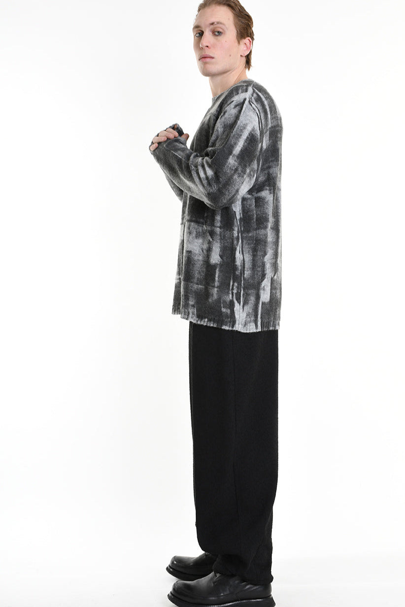 3K M1194 REGULAR KNITWEAR Gauge 7 with Roller Treatment Black LA HAINE INSIDE US