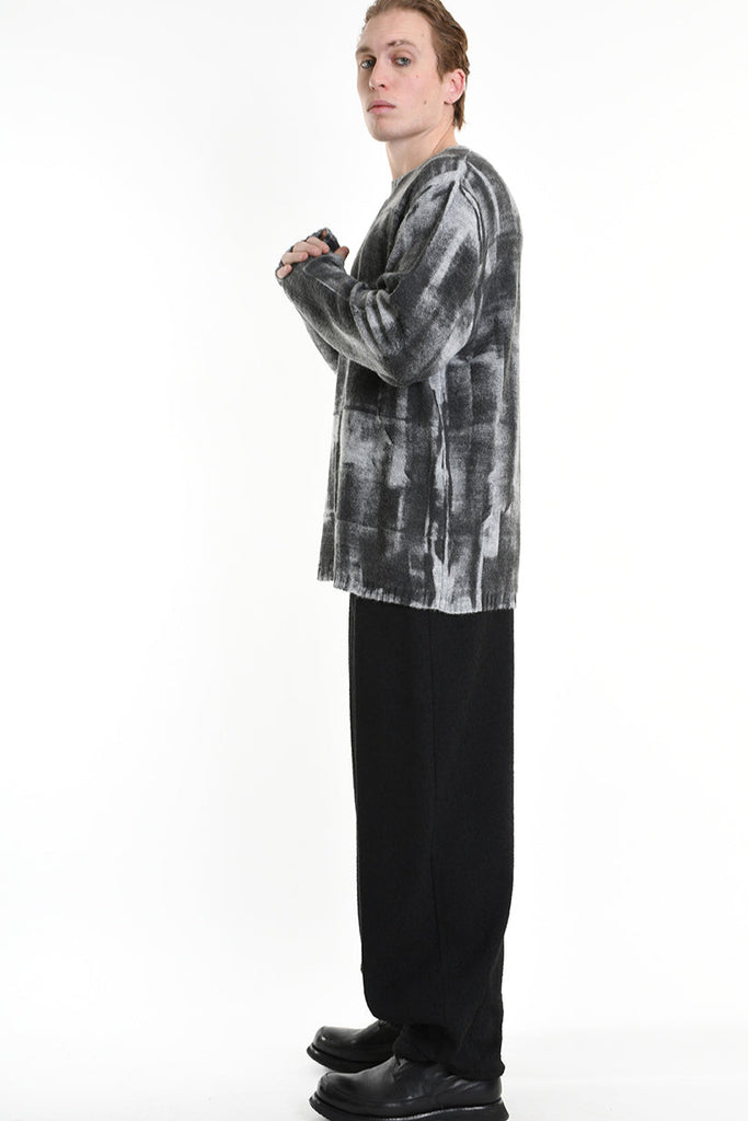 3K M1194 REGULAR KNITWEAR Gauge 7 with Roller Treatment Black LA HAINE INSIDE US