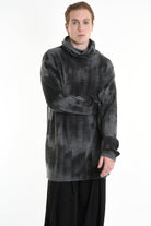 3K M1195 LONG COMFORT KNITWEAR Gauge 7 with Roller Treatment Black LA HAINE INSIDE US