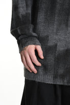 3K M1195 LONG COMFORT KNITWEAR Gauge 7 with Roller Treatment Black LA HAINE INSIDE US