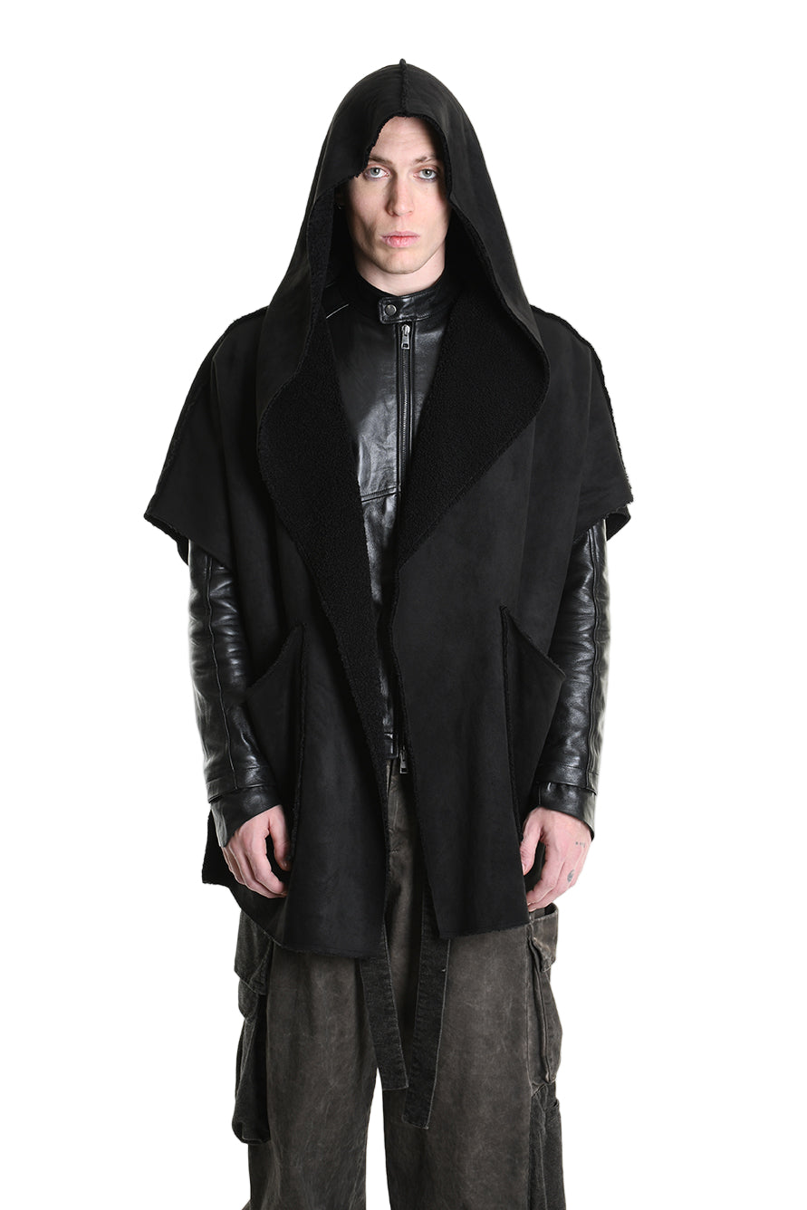 3- M1169 GILET/CAPPA Over Ecomontone Doubleface UNISEX U Black TEPHRA