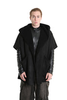 3- M1169 GILET/CAPPA Over Ecomontone Doubleface UNISEX U Black TEPHRA