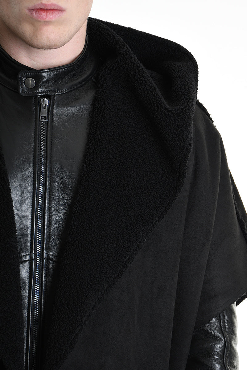 3- M1169 GILET/CAPPA Over Ecomontone Doubleface UNISEX U Black TEPHRA