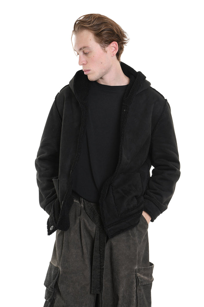 3- M1170 SPORT JACKET Comfort Faux Sheepskin Double face Black TEPHRA