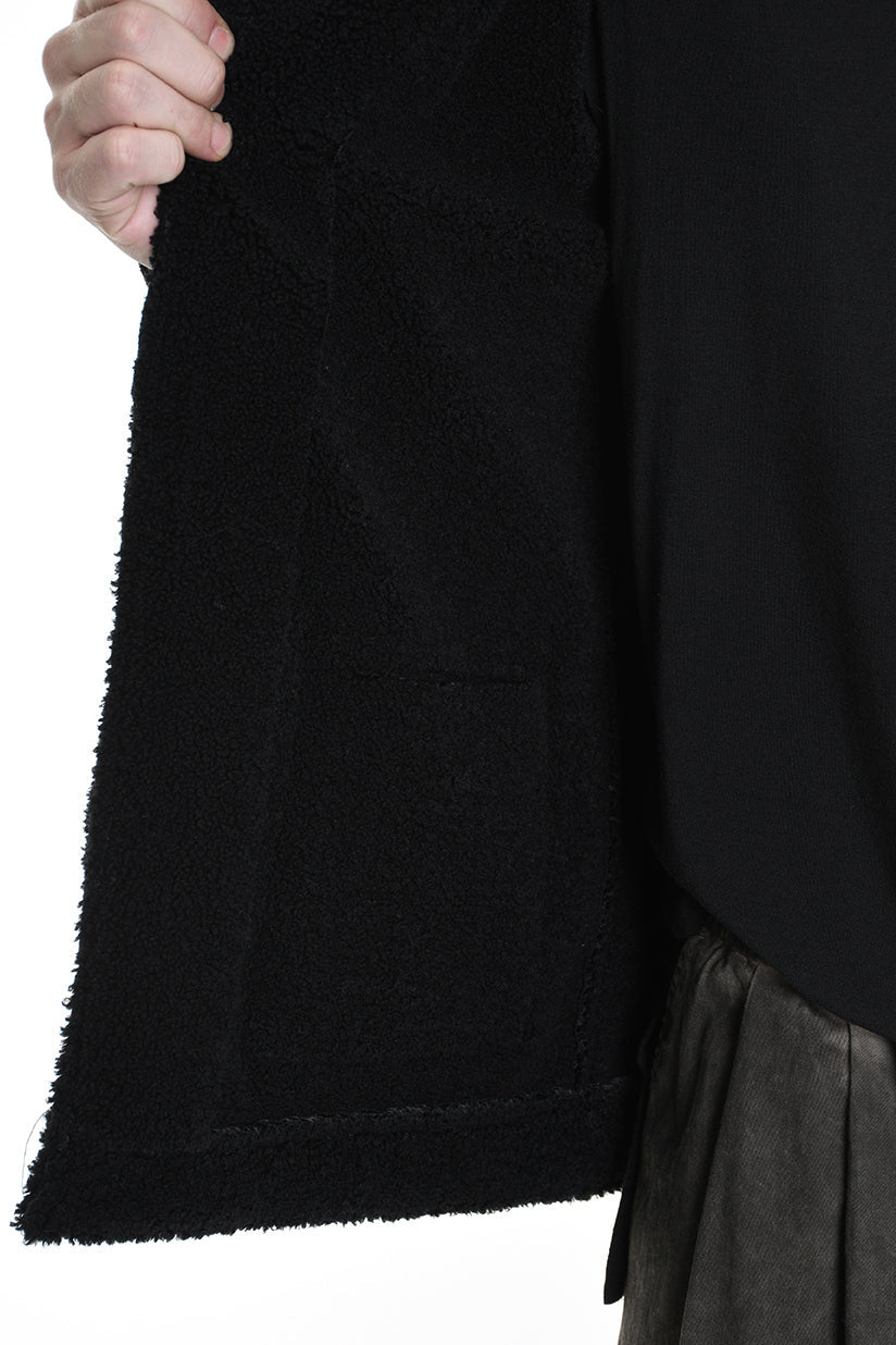 3- M1170 SPORT JACKET Comfort Faux Sheepskin Double face Black TEPHRA