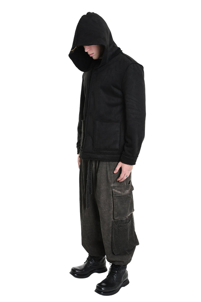 3- M1170 SPORT JACKET Comfort Faux Sheepskin Double face Black TEPHRA