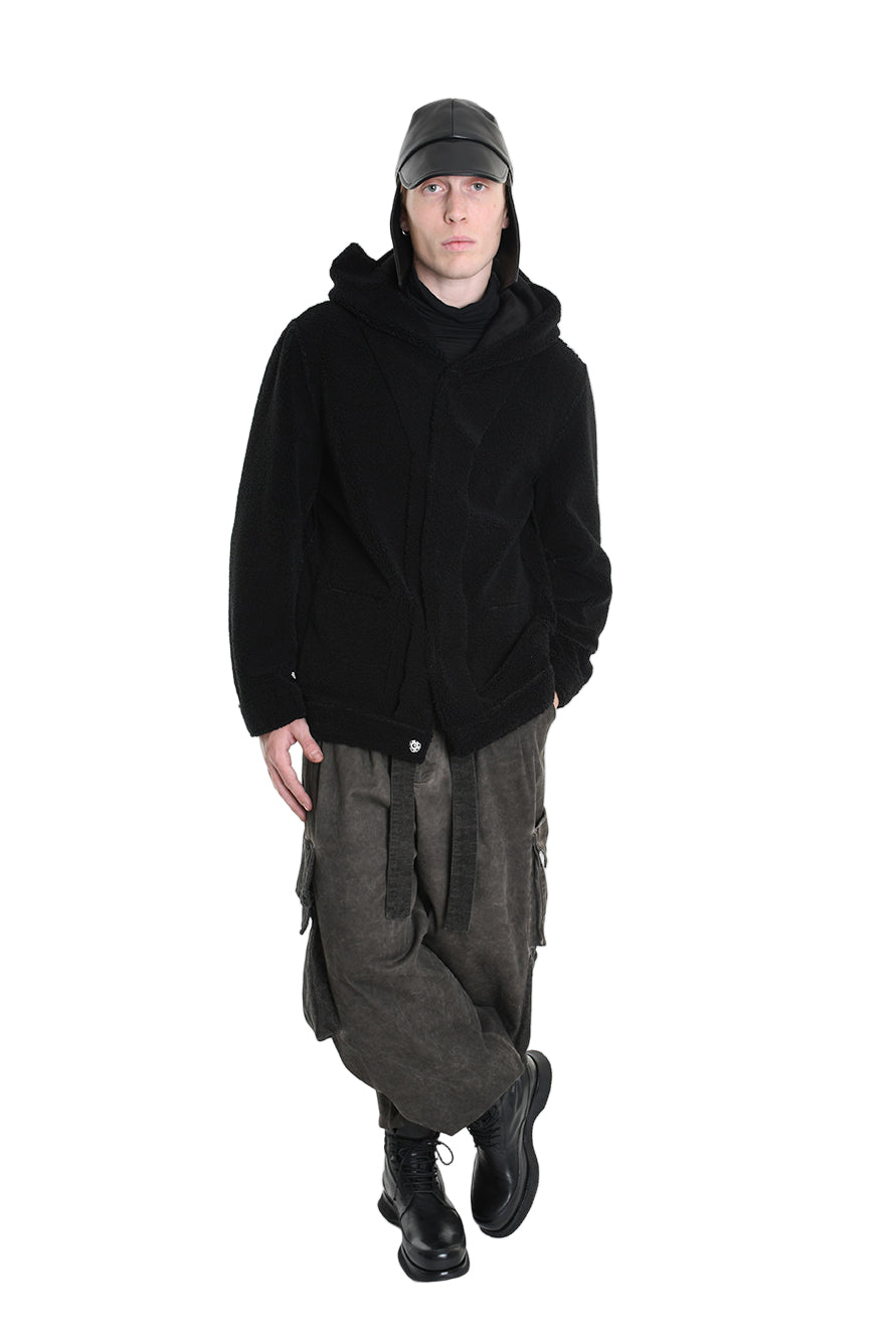 3- M1170 SPORT JACKET Comfort Faux Sheepskin Double face Black TEPHRA