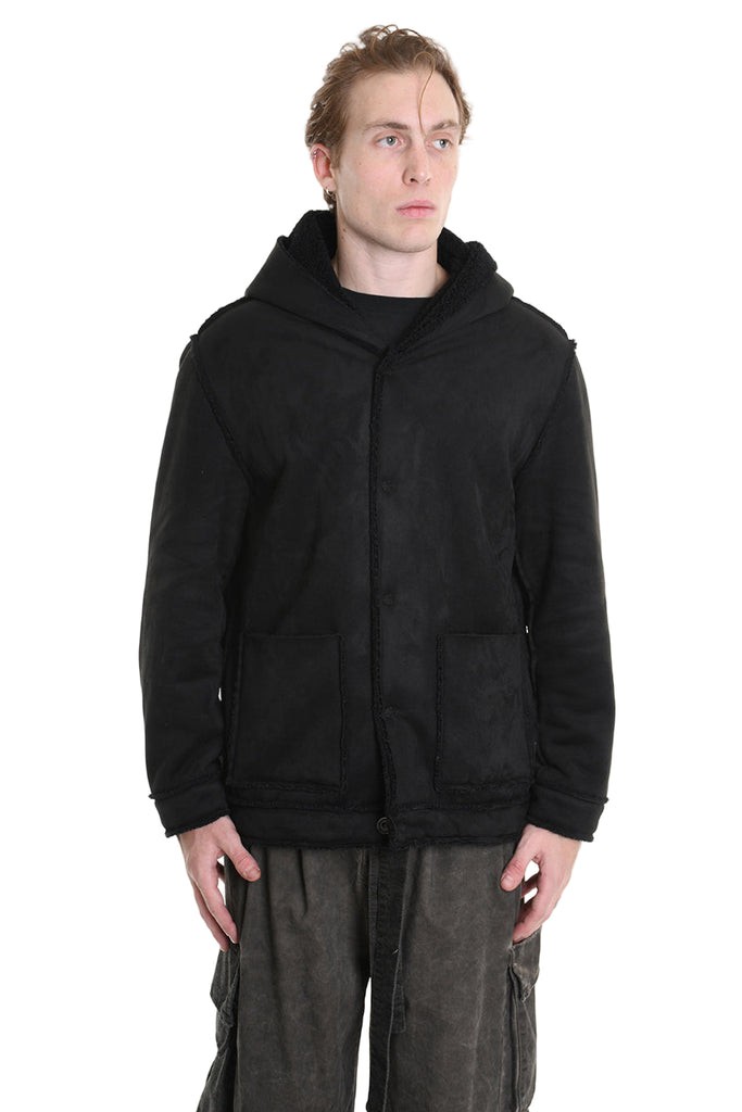 3- M1170 SPORT JACKET Comfort Faux Sheepskin Double face Black TEPHRA