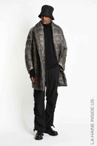 3- M1290 DOWN JACKET Oversized in Cold-Dyed Nylon Mud