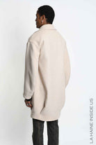 3- M1291 COAT Over Woven Wool Blend Sand