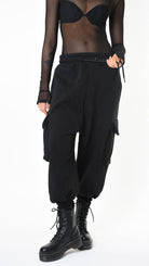 A33M LM20225 TROUSER Cargo Fleece Gauze 480gr. UNISEX D Black