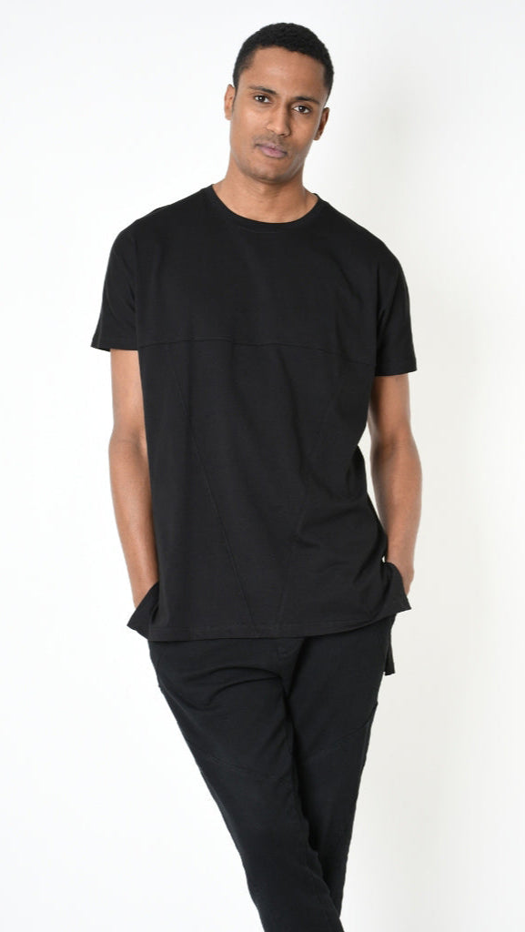 A33M LM21625 Comfort T-SHIRT in Black - Olive - White Cotton Jersey