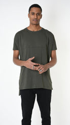 A33M LM21625 Comfort T-SHIRT in Black - Olive - White Cotton Jersey