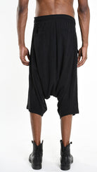 A33M M101125 PANT / SHORT Over Viscose Linen UNISEX U Black