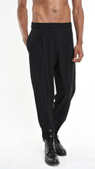 A33M M101225 TROUSER Regular Viscose Linen Black