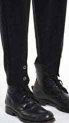 A33M M101225 TROUSER Regular Viscose Linen Black