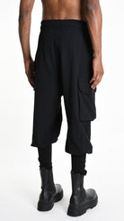 A33M M101525 TROUSER Baggy Cotton Jacquard UNISEX U Black