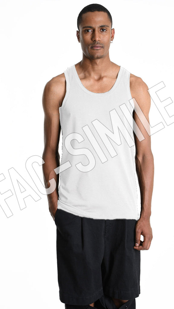 A33M M107225 TANKTOP in white, made of 100% cotton with a regular fit, designed in Italy.