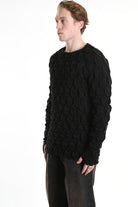 3M M1156 SWEATER Regular Jersey Embossed 360gr Black LA HAINE INSIDE US