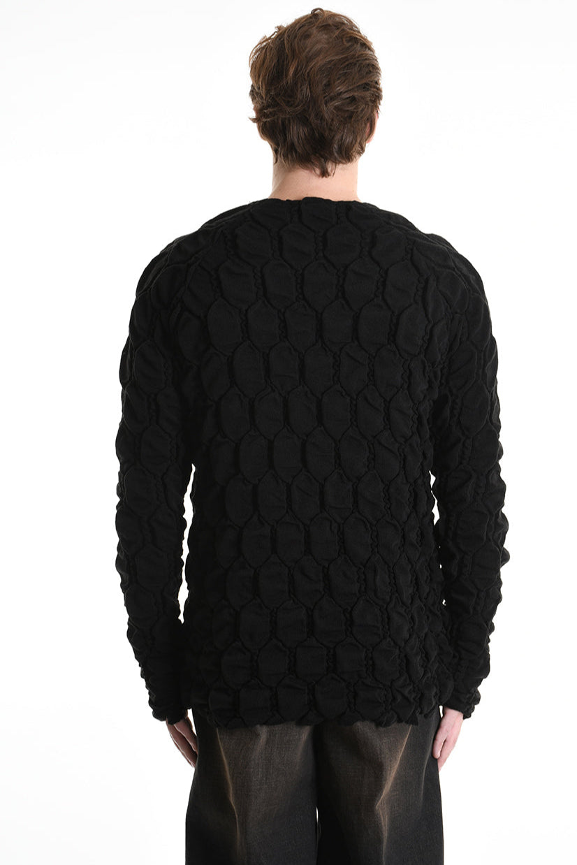 3M M1156 SWEATER Regular Jersey Embossed 360gr Black LA HAINE INSIDE US