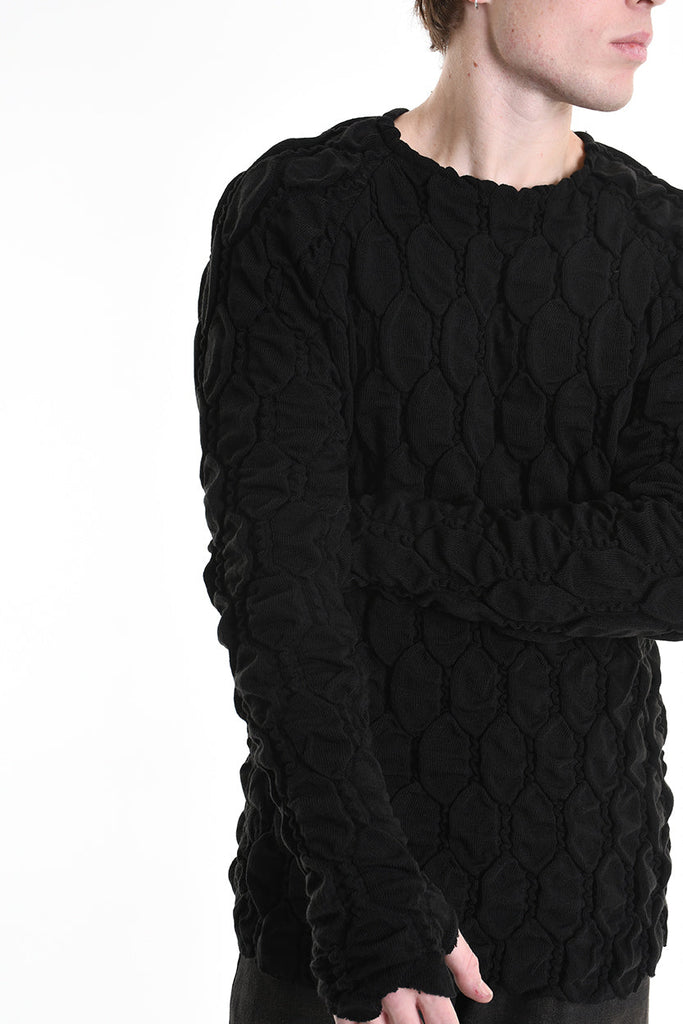 3M M1156 SWEATER Regular Jersey Embossed 360gr Black LA HAINE INSIDE US